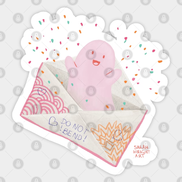 Happy Mail Surprise Sticker by SarahWrightArt